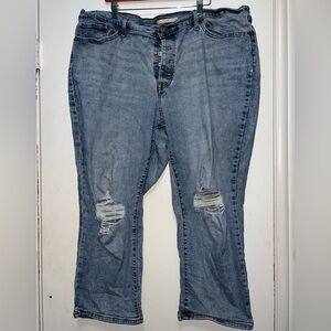 Levi's® Women's Plus Size Wedgie Distressed Ankled Jeans